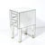 Modernist End Table/Nightstand in Antique Mirror W/ Sculptural Hand Pulls For Sale - Image 12 of 17