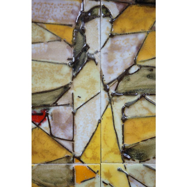 Sculpture Materials Harris G. Strong Ceramic MCM Female Figures Mosaic Tile Art Plaque 16" For Sale - Image 7 of 13