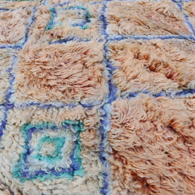 1970s Vintage Moroccan Shaggy Wool Rug - 5'12" X 9'4" Ft For Sale - Image 4 of 7