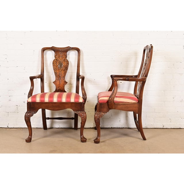 Henredon Chippendale Carved Mahogany Dining Chairs, Set of Eight For Sale - Image 10 of 13