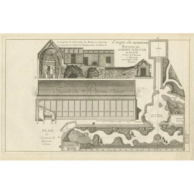 Georg Louis le Rouge, Winter Garden, 1785, Paper For Sale - Image 5 of 5