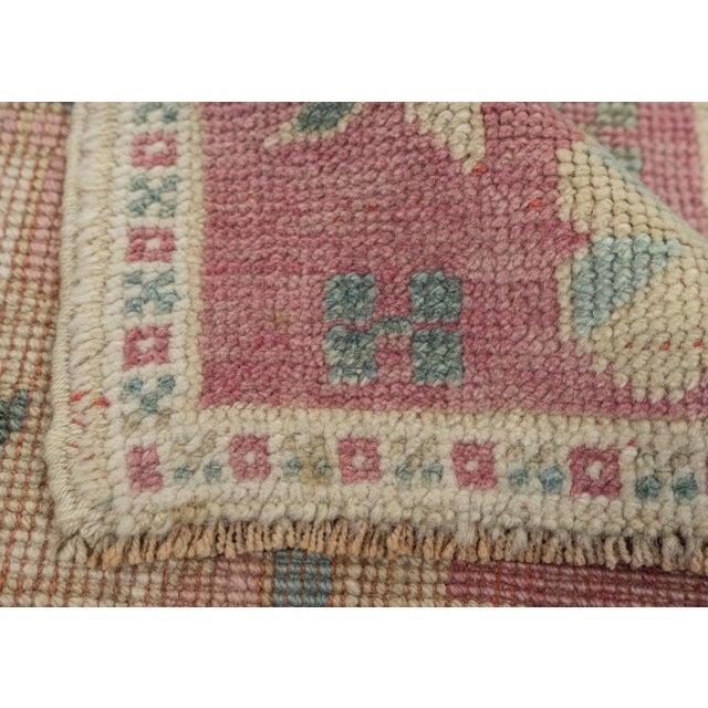 Turkish Mini Rug Oriental Hand Knotted Vintage Rug 2'2" x 2'4" #21193 For Sale In Houston - Image 6 of 8