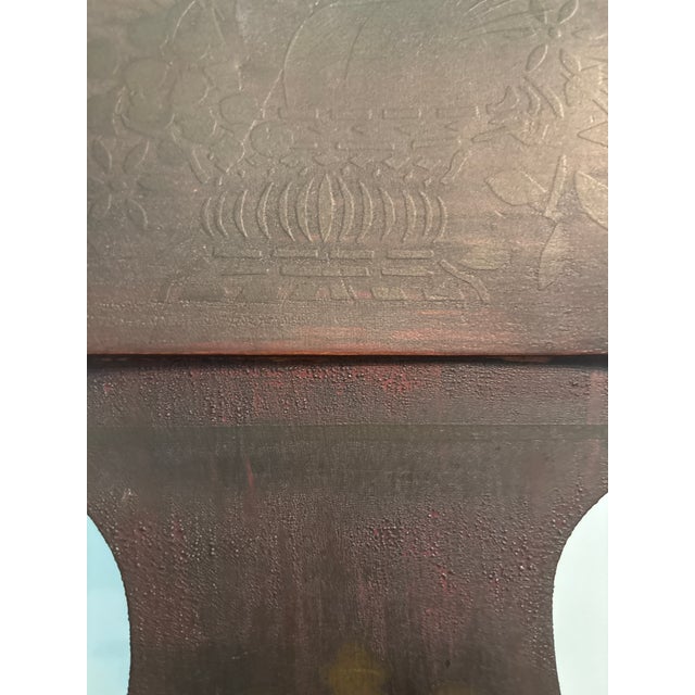 Antique Hand-Caned Side Chair With Original Crackled Lacquer and Ghosted Decorative Motifs, Circa 1820–1840 For Sale - Image 13 of 18