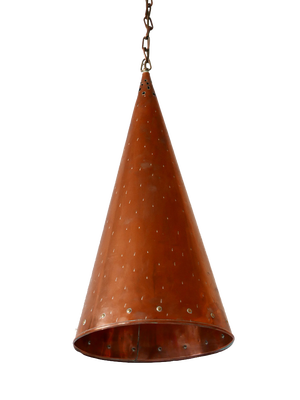 Copper Pendant Lamp by E. S. Horn Aalestrup, Denmark, 1950s