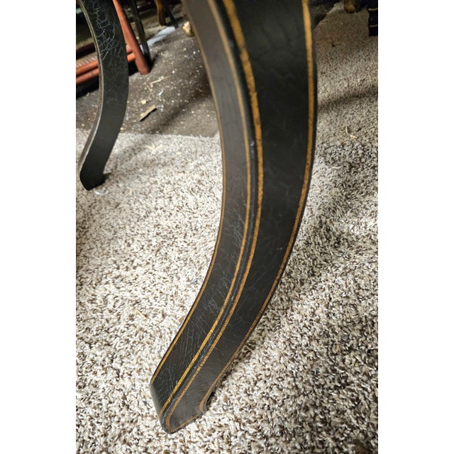 Pair Dessin Fournir Partial Gilt, Ebonized Wood and Upholstered Lounge Chairs For Sale - Image 14 of 15
