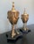 Brass Mid 20th Century Brass Mantle Urns - A Pair For Sale - Image 8 of 9