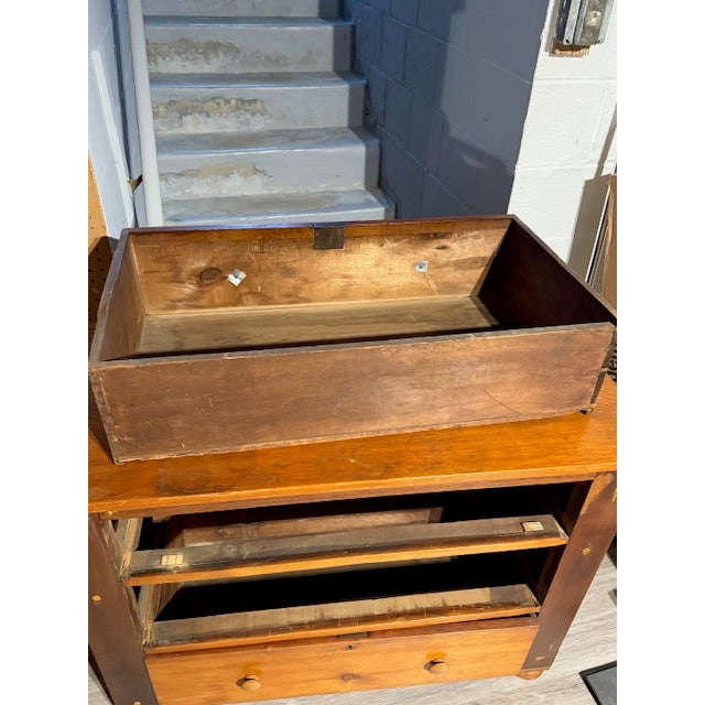 Antique Pine Three Drawer Dresser For Sale - Image 15 of 16