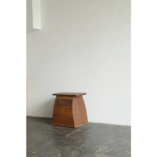 Antique Japanese Wooden Stool / Early 20th Century / Wabi-Sabi Step Stool For Sale - Image 17 of 17
