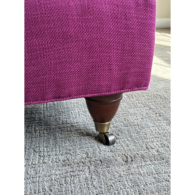 Violet Late 20th Century Baker Furniture Fuchsia Lounge Chair & Ottoman For Sale - Image 8 of 12