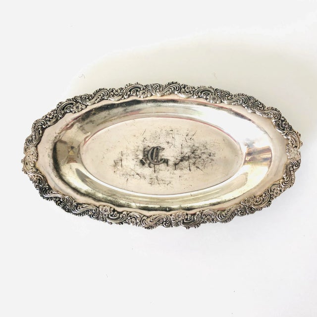 1940s Vintage Biggins Rogers Co. Quadruple Silver Bread Plate For Sale - Image 5 of 5