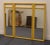 High End Vintage Yellow Painted Asian Inspired Faux Bamboo 56" Tri-View Mirror 625-36 For Sale - Image 4 of 7