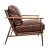 Chestnut Leather Accent Chair For Sale - Image 4 of 8
