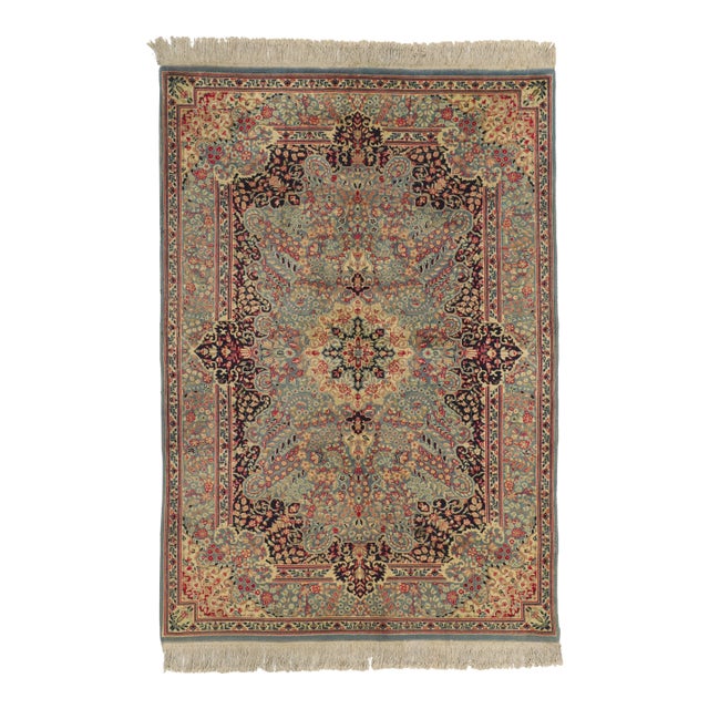 Antique Persian Kerman Rug, 4'7 X 6'7 For Sale