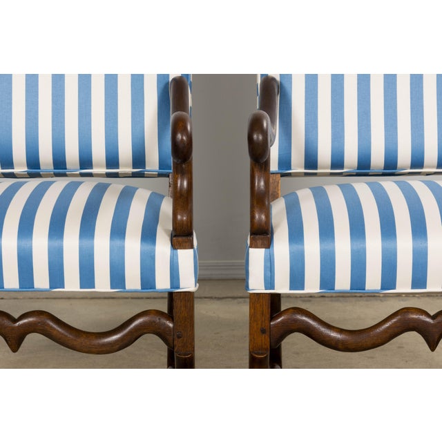 Pair of Late 19th Century French Louis XIII Style Oak Armchairs, Os De Mouton For Sale In New York - Image 6 of 18