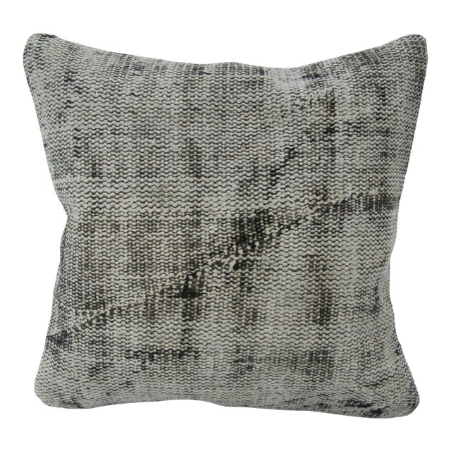 Turkish Gray Overdyed Pillow Cover For Sale