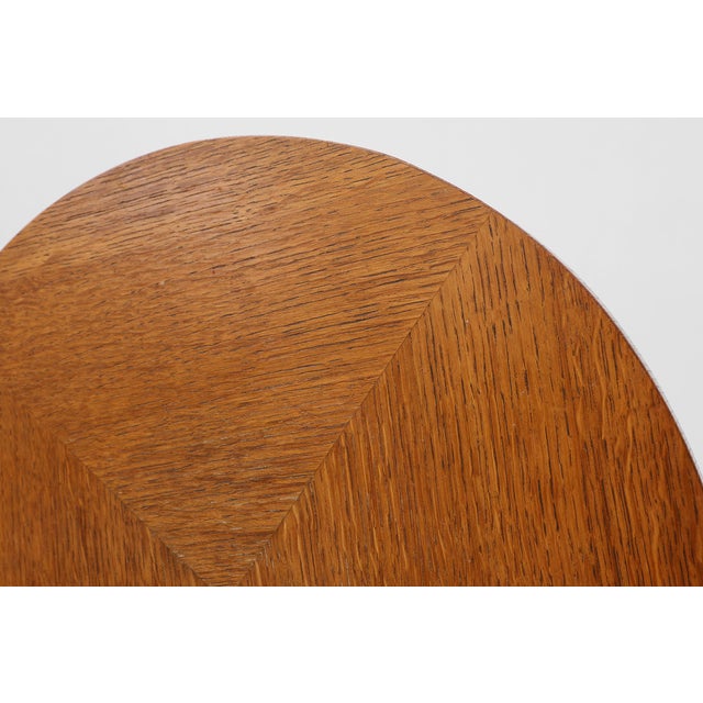 Mid‑Century Tripod Side Table with Black Tapered Legs and Brass Feet, Italy, 1950s For Sale - Image 10 of 11