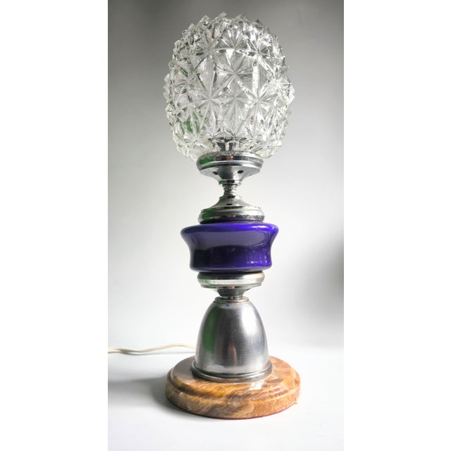 1950s Mid-Century Lamp Made of Glass, Onyx, and Marble For Sale - Image 6 of 15