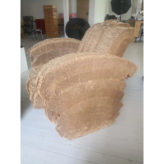 Postmodern Set of Limited Ed. Nr. 14 of 100 Little Beaver Chair and Ottoman by Frank Gehry from Vitra, 1990s For Sale - Image 3 of 7