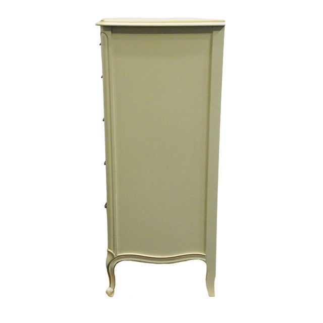 Drexel Furniture Touraine Collection Custom Cream Painted Country French Provincial 42" Chest of Drawers 200-411-1 For Sale - Image 9 of 11