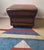 Vintage Ottoman in Chestnut Brown Leather For Sale - Image 3 of 12