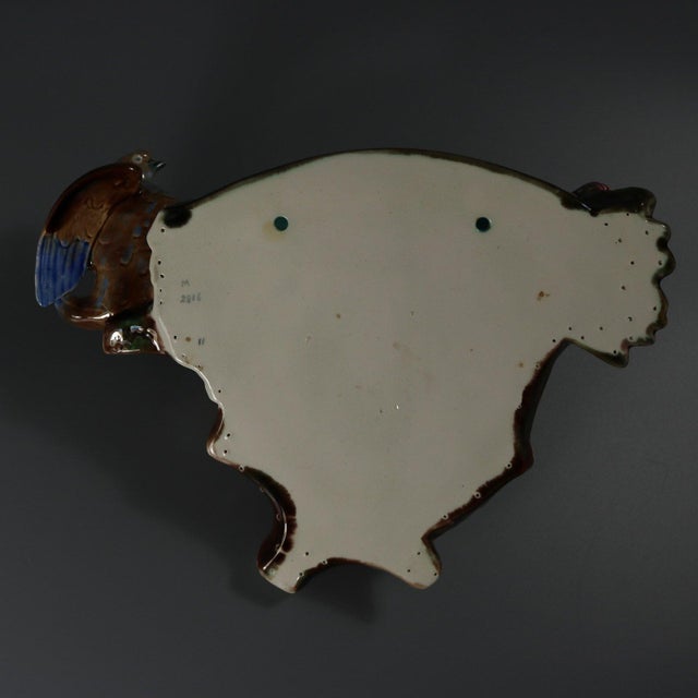White Wedgwood Majolica Bird on Nest Wall Pocket For Sale - Image 8 of 11
