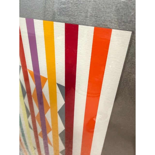 Agam Yaacov 1970s Yaacov Agam Signed Optical Art the Eclipse Serigraph For Sale - Image 4 of 8