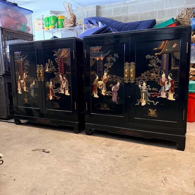 Pair of Lacquered Japanese Chests For Sale - Image 11 of 12
