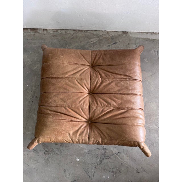 Cognac Togo Leather Set by Michel Ducaroy for Ligne Roset, 2010s, Set of 3 For Sale - Image 14 of 18