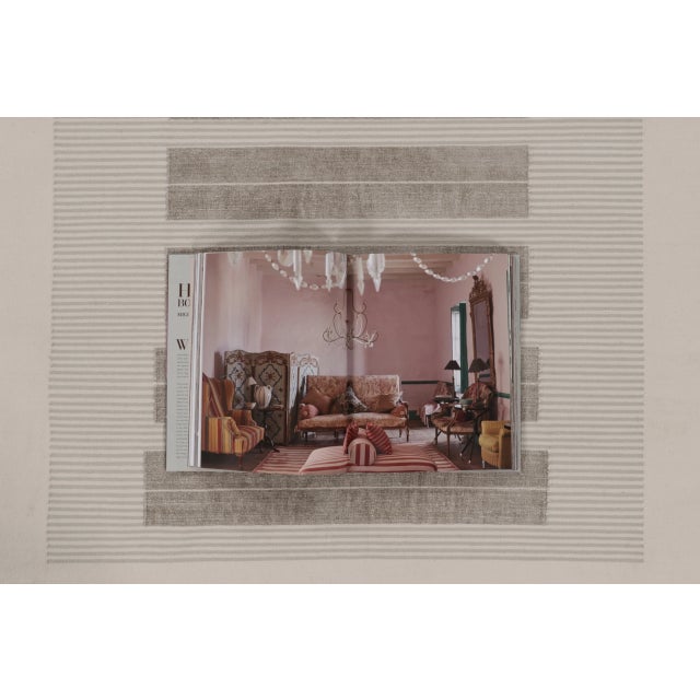 Cream Rug & Kilim’s Dhurrie Rug in Cream and Beige Stripes For Sale - Image 8 of 9