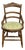 Vintage Ladder-Back Chair With Rose Detail For Sale