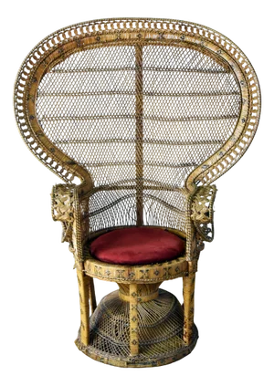Peacock Chair in Rattan and Wicker, 1974