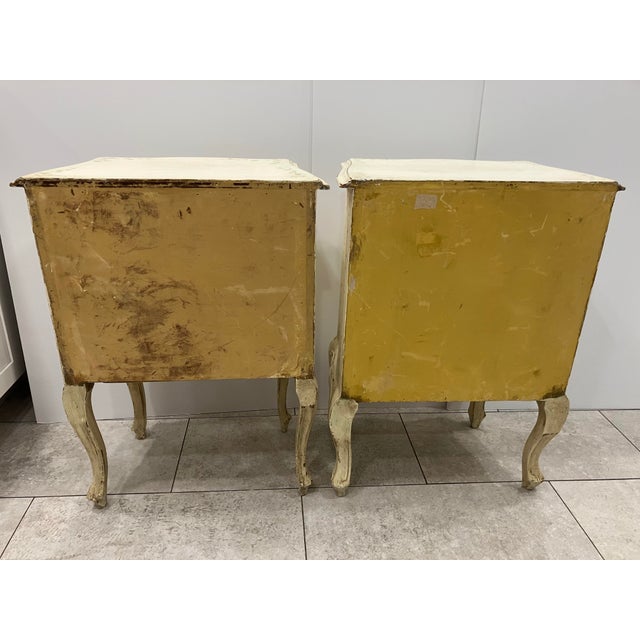 1960s Pair of Painted Nightstands For Sale - Image 4 of 11