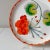 Mid 20th Century Manioli Italy Hand Painted Geranium Large Floral Plate For Sale - Image 4 of 5