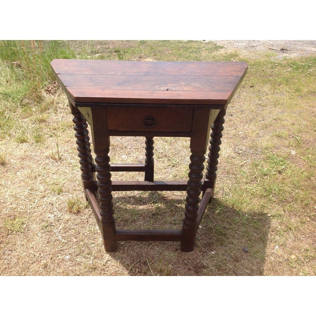 Gothic A Charles II Oak Credence Table 1650 For Sale - Image 3 of 5