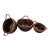 Vintage Indonesian Handmade Nesting Wooden Bowls With Woven Handles For Sale