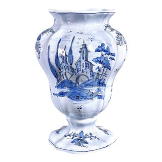 Italian Ceramic Hand-Painted Vase from Cantagalli, 1880s For Sale
