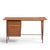 Paul McCobb for Calvin Mid Century Mahogany and Brass Desk This desk measures: 54 wide x 26 deep x 29 high, with a chair...