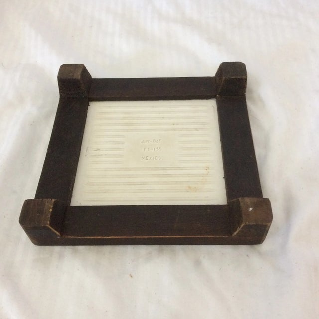 1970's Arts and Crafts Brown Mexican Tile Trivets - 2 For Sale - Image 12 of 13