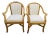 Coastal Rattan Upholstered Arm Chairs-a Pair For Sale