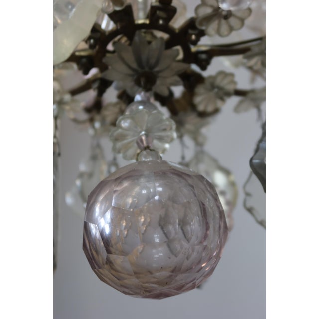Chandelier in Crystal Glass and Bronze, 19th Century For Sale - Image 8 of 15