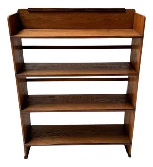 Art Deco Modernist Open Bookcase by P.E.L. Izeren for De Genneper Molen, 1920s