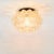 Metal 1970s Large Mid-Century Modern Amber Bubble Glass Flush Mount by Helena Tynell for Limburg, Germany For Sale - Image 7 of 11