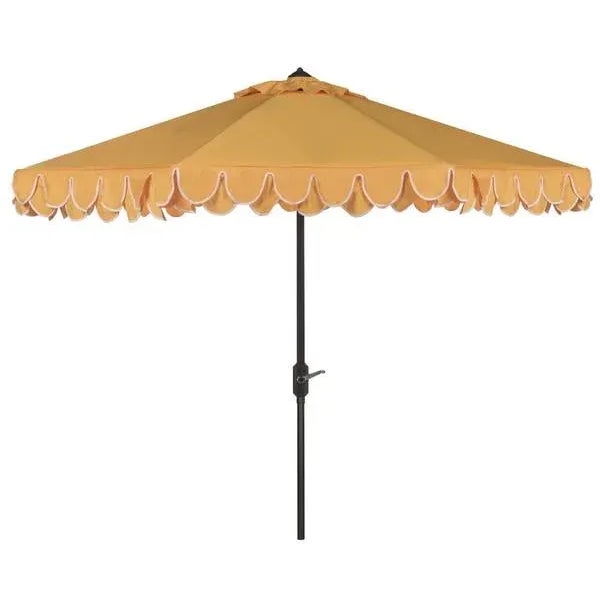 Not Yet Made - Made To Order Outdoor Valance 11ft Round Umbrella - Yellow For Sale - Image 5 of 5