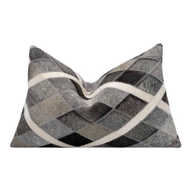 Canvello Genuine Cowhide Leather Decorative Throw Pillow With Feather Down Insert Included For Sale