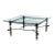 Contemporary Giacometti Style Bronze Metal and Glass Coffee Table For Sale