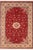 Shabby Chic Medallion 1990's Pak-Persian Red/Ivory Wool Rug - 6'2'' X 9'3'' For Sale - Image 9 of 9