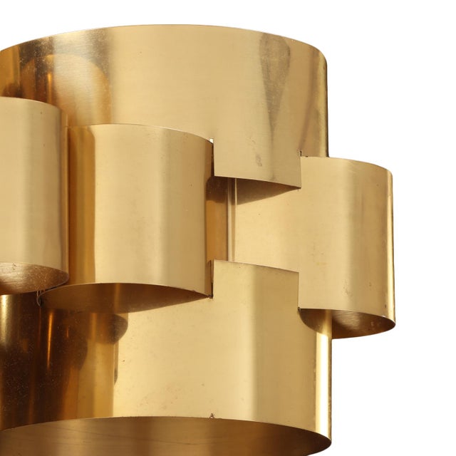 Metal Brass Cloud Chandelier by Curtis Jere for Artisan House, C. 1975 For Sale - Image 7 of 7