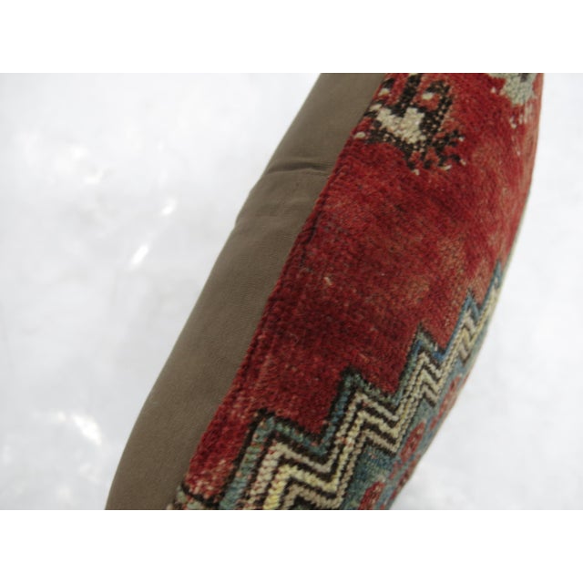 Zabihi Collection Lumbar Turkish Rug Pillow For Sale - Image 4 of 4