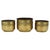 Brass Repoussé Flower Planters, France, Set of 3 For Sale - Image 11 of 18