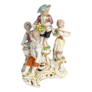 Antique Porcelain Sculpture from Meissen, 1700s For Sale